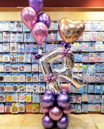 LETTER ARRANGEMENT  CHROME BALLOONS