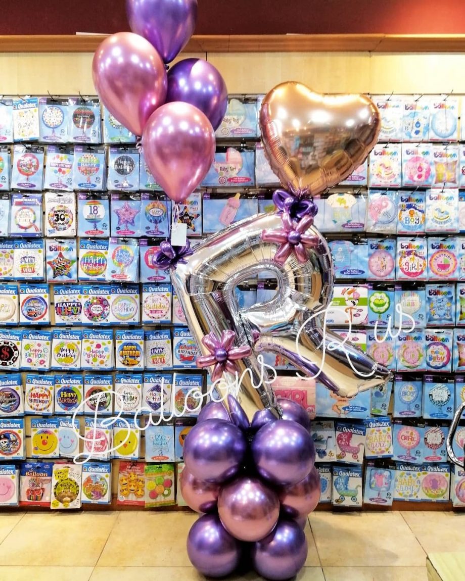LETTER ARRANGEMENT  CHROME BALLOONS