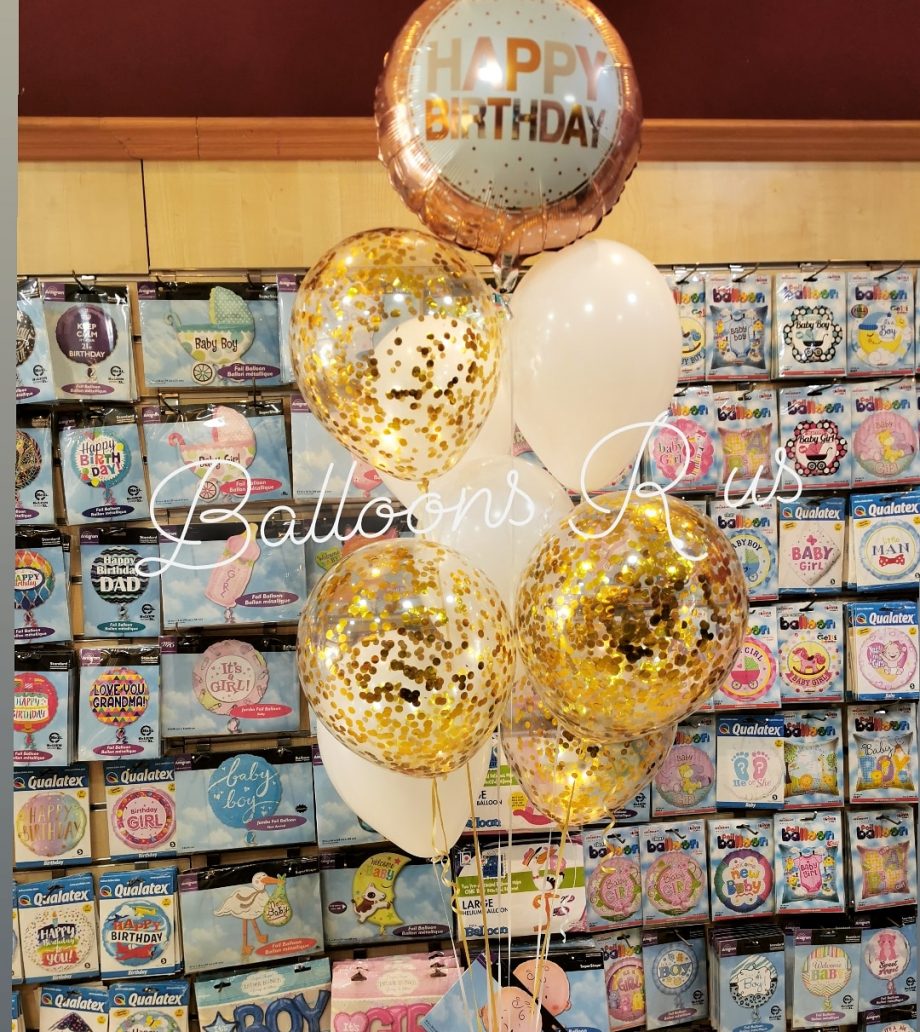 SMALL BIRTHDAY BUNCH OF 9 BALLOONS