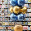 BABY STAND OF CHROME AND CONFETTI BALLOONS