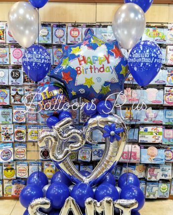 BIRTHDAY STAND WITH NAME AND AGE