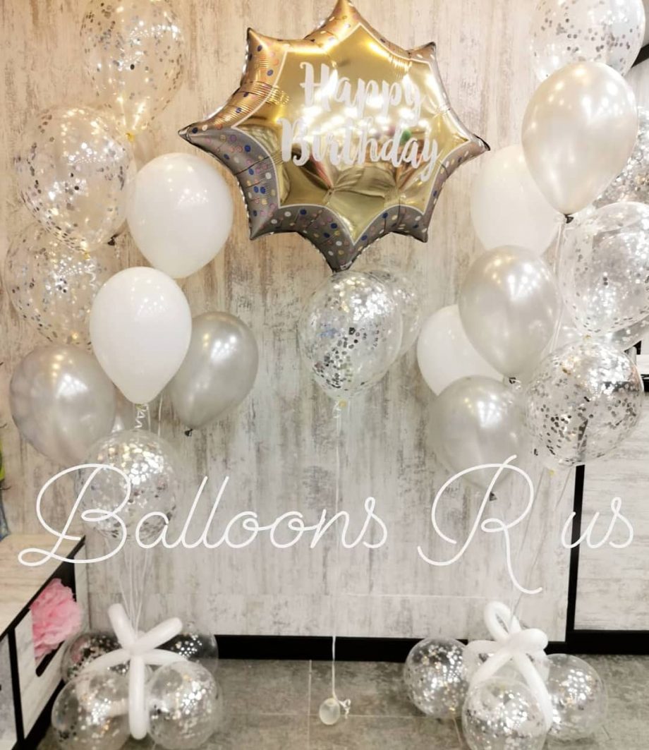 helium bunches of confetti