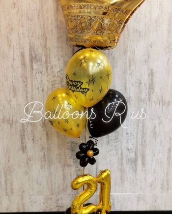 crown birthday balloons