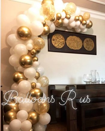 WHITE ORGANIC WITH GOLD CONFETTI