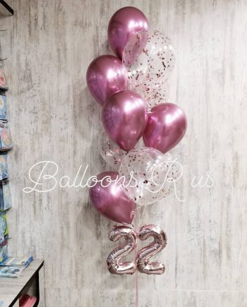 helium balloons with small numbers