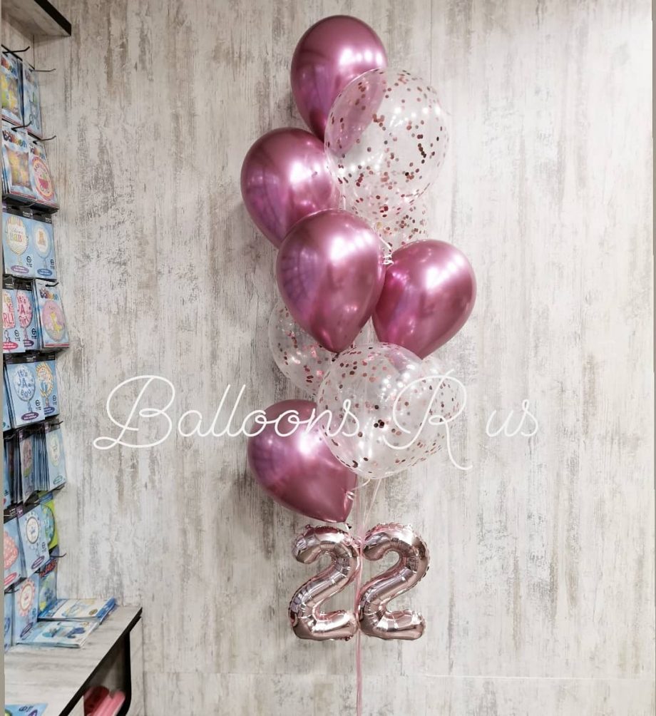 helium balloons with small numbers