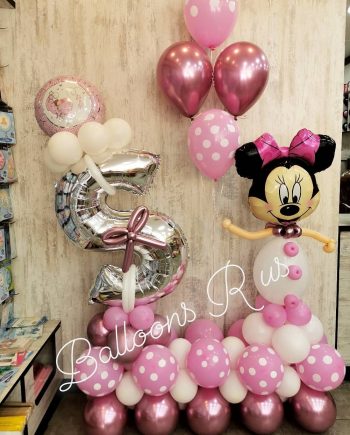 Mini mouse Birthday arrangement with big letter
