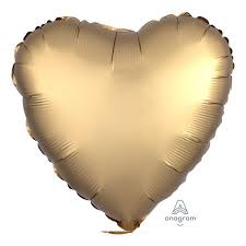 CHROME GOLD HEART 18''
