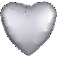 CHROME SILVER HEART 18''