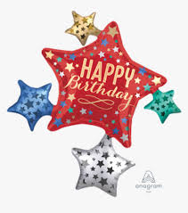 BIG BIRTHDAY STARS FOIL BALLOON