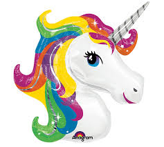 RAINBOW HEAR UNICORN BALLOON