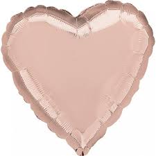ROSE GOLD HEART 18''