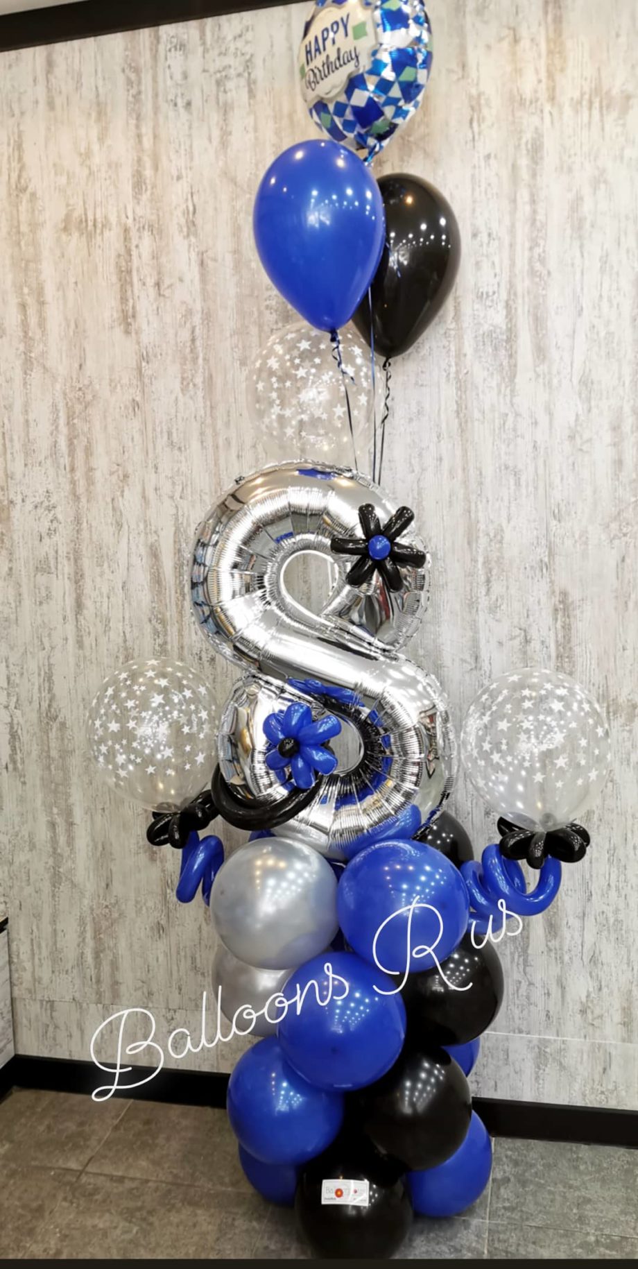 birthday stand with big number
