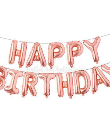 Rose Gold Happy Birthday letters