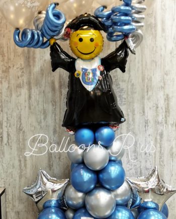 GRADUATION STAND OF CHROME BALLOONS