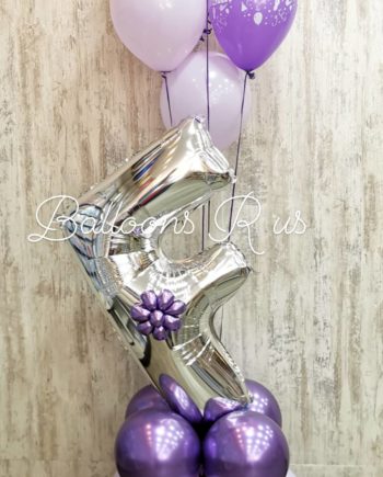 Letter Arrangement of chrome balloons