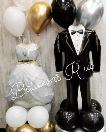 bride and groom arrangement