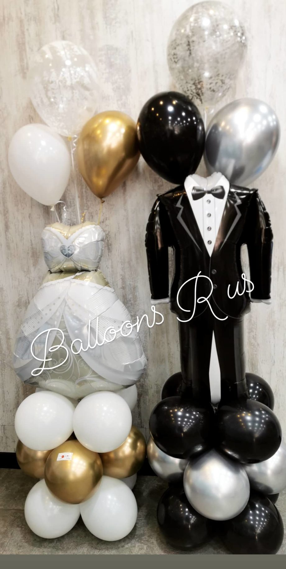 bride and groom arrangement