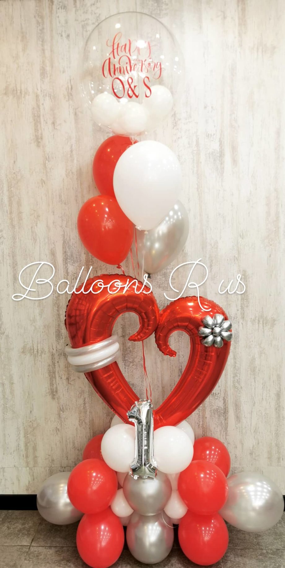 Anniversary  Arrangement with customized print