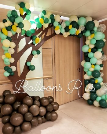organic arch with tree