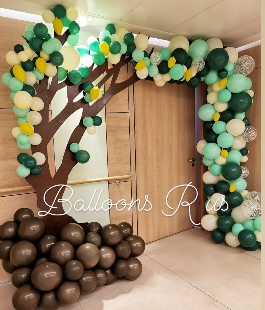 organic arch with tree