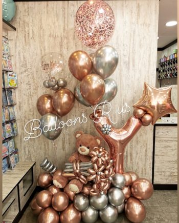 Luxury arrangement with teddy bear