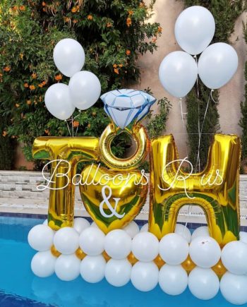 Engagement Arrangement of big letters