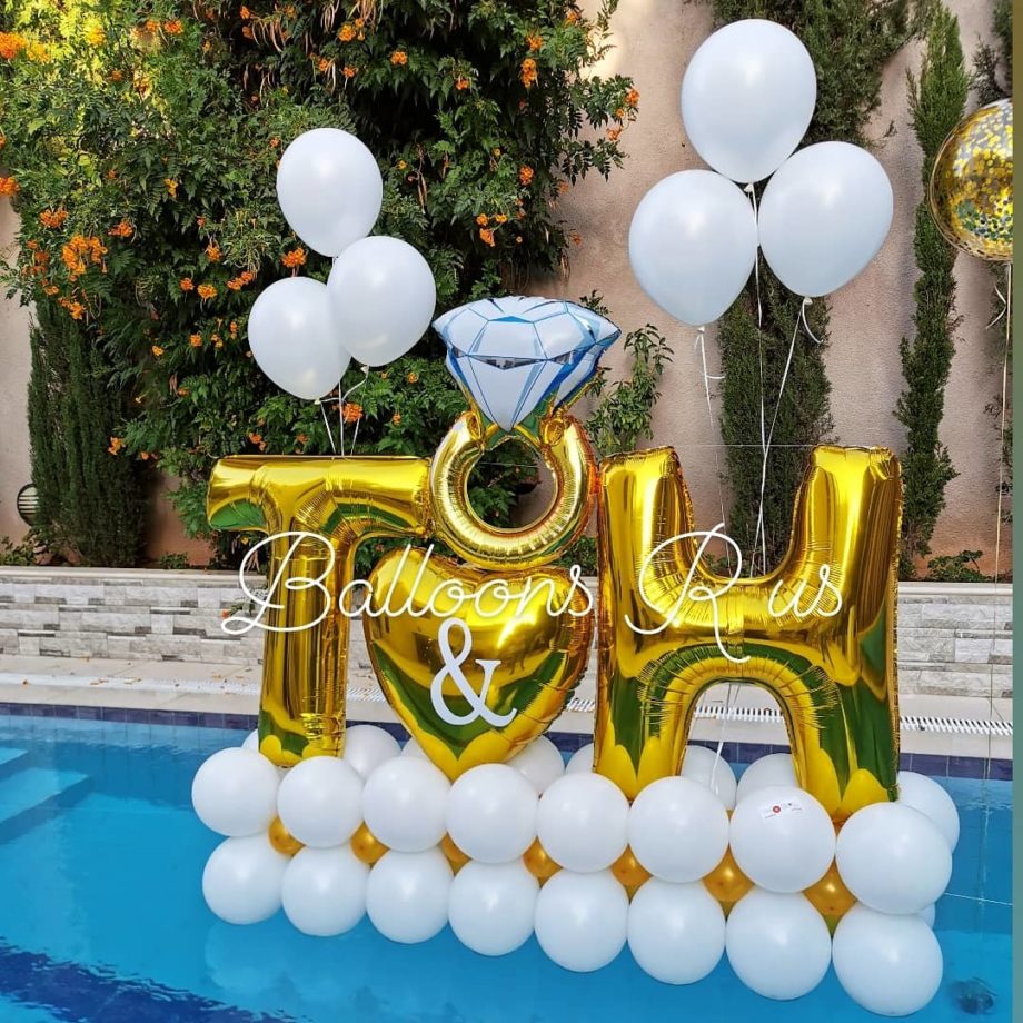 Engagement Arrangement of big letters