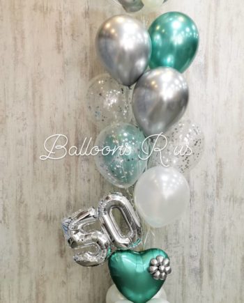 Chrome arrangement with printed balloon