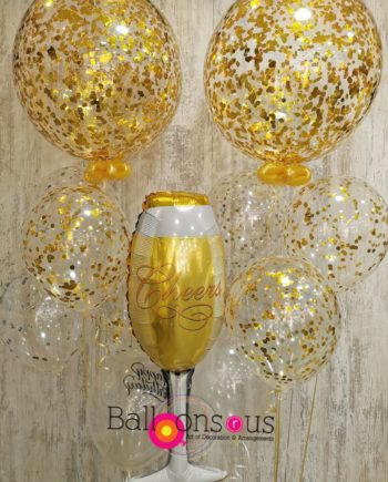 CHEERS WITH CONFETTE BUNCHES