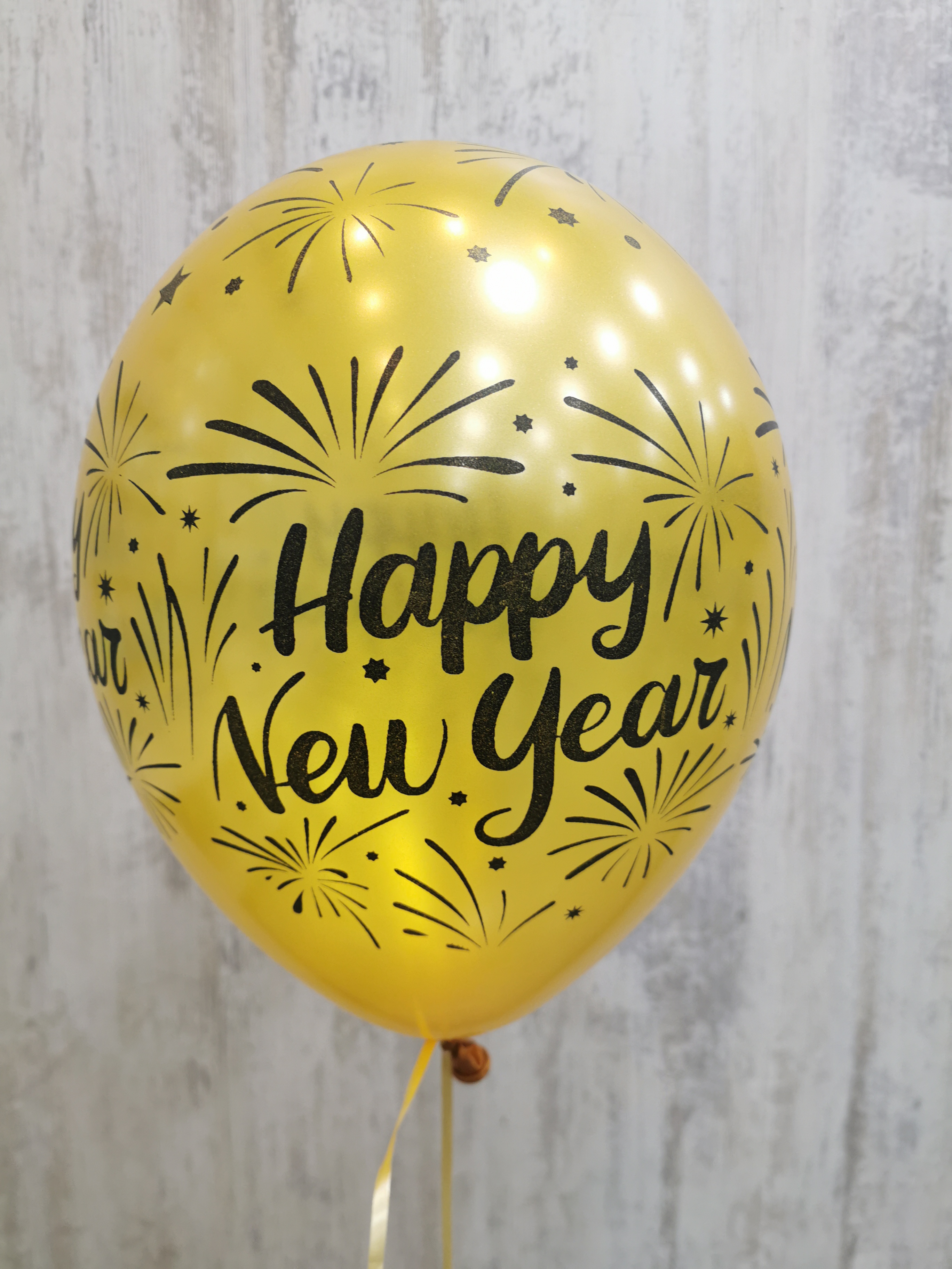 GOLD BALLOON HAPPY NEW YEAR HELIUM