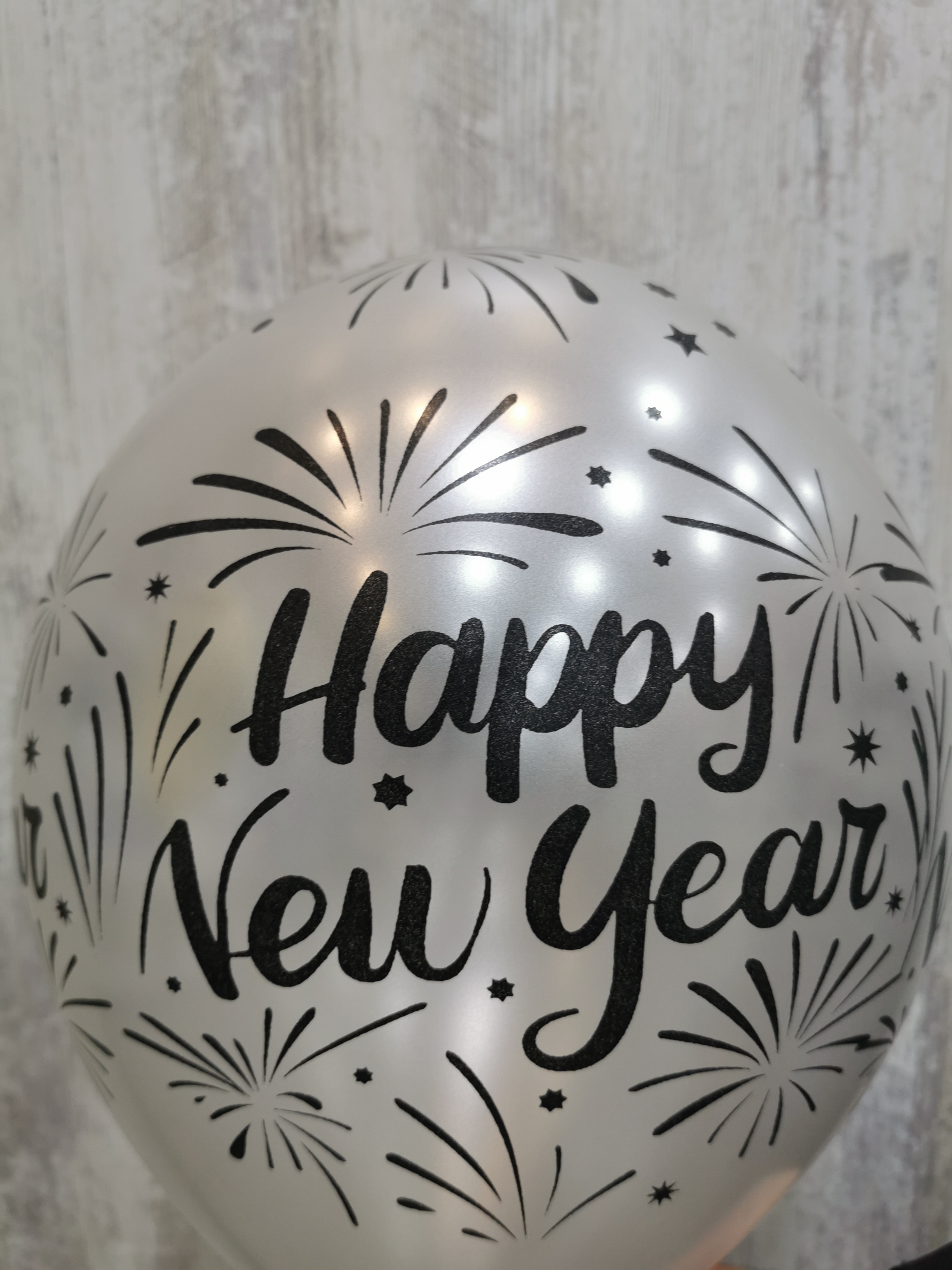 SILVER BALLOON HAPPY NEW YEAR HELIUM