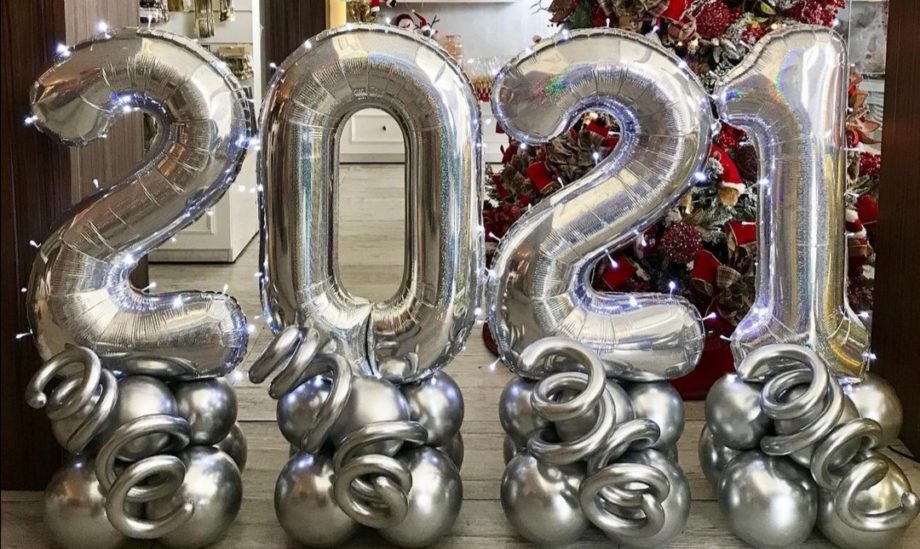 2021 BIG SIZE WITH STAND OF CHROME BALLOONS