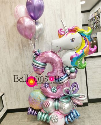 Unicorn bouquet of balloons