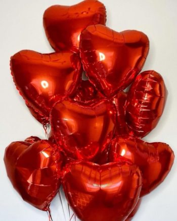 Heart balloon 18 inches inflated with helium