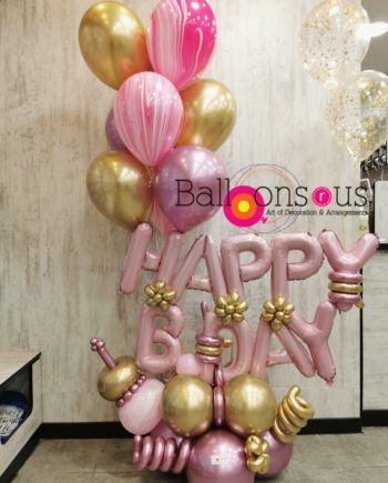Chrome birthday arrangement