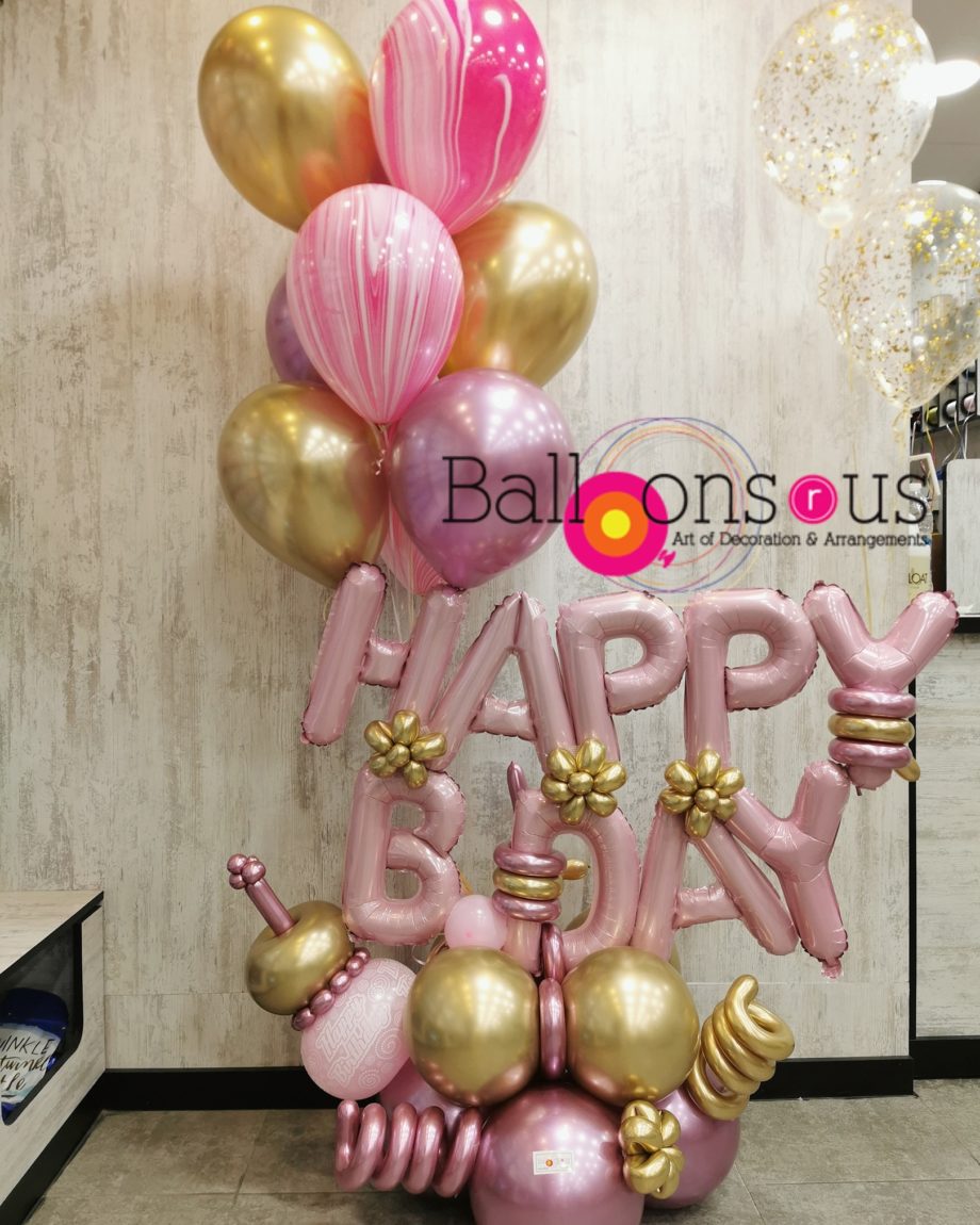 Chrome birthday arrangement