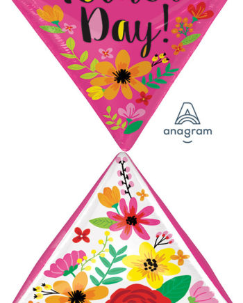 Happy Mothers Day Floral Gem Angles Foil-balloon