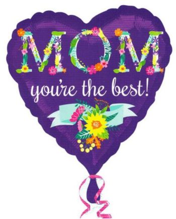 Mom You're the best big heart balloon