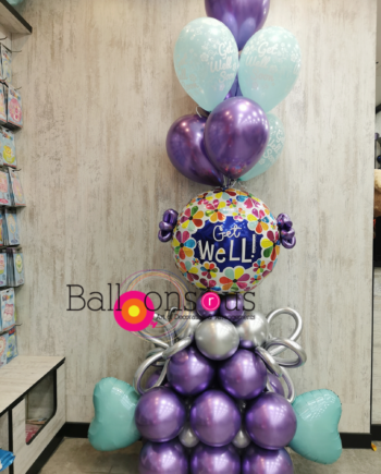 Get Well Soon Stand with big foil balloon
