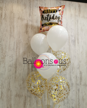 Birthday Bunch with confetti Balloons