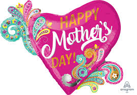 big foil balloon happy mothers day heart shape