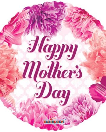 circle flowers design foil balloon happy mothers day