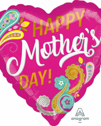 small foil heart balloon mothers day