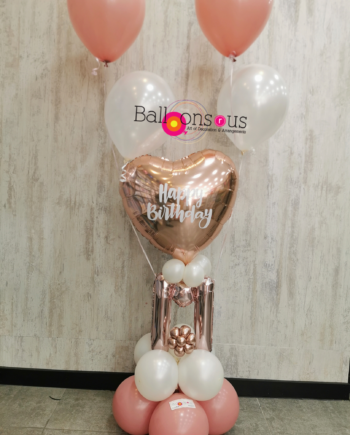 birthday with big heart and small letter