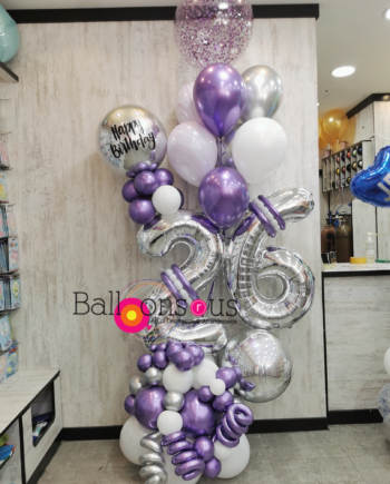 arrangement birthday with big numbers
