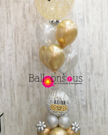 arrangement get well soon with customized name