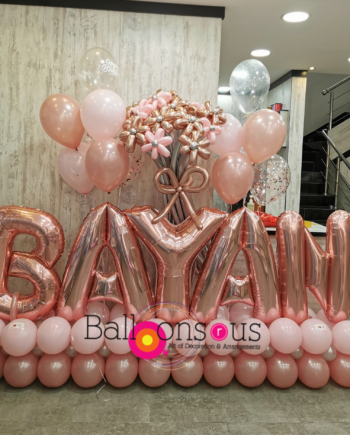 arrangement with big letters