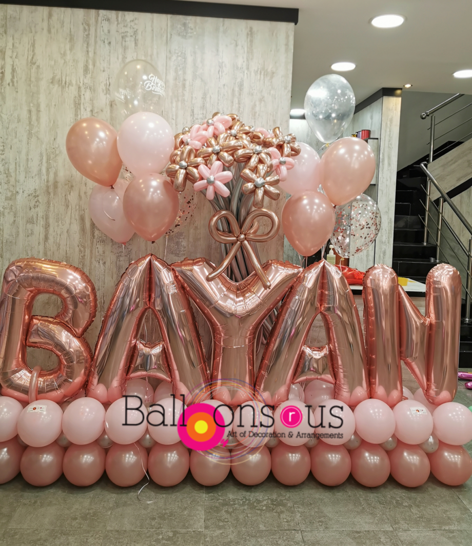 arrangement with big letters