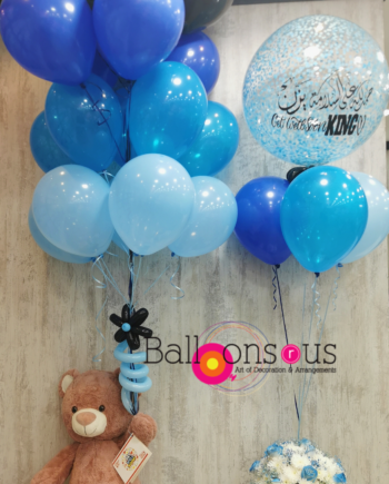 big gift flowers , teddy bear and customize balloon